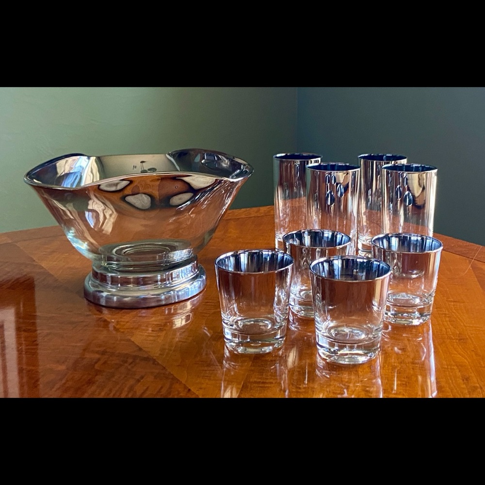 Retro Silver Fade Cocktail Set